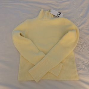 Yellow Mock Neck Sweater
